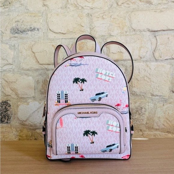 Michael Kors Jaycee medium zip signature zip backpack&wallet NWT authentic - Picture 3 of 13